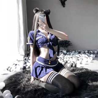 cosplay sexy girl 🚨ชุดชั้นในเซ็กซี่🚨ชุดคอสเพลย์ตำรวจสาวพราวเสน่ห์🚀พร้อมส่งที่ไทย（H1420）