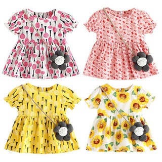 Children Flower Mini Baby Girl Dress 0-3 Age bsQx