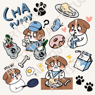 Digital Stickers: Cha Puppy