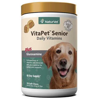 VitaPet Senior Dog บำรุงสุนัขแก่ทุกส่วน สมอง ข้อกระดูก ข้อต่อ สายตา ระบบประสาท ขนผิวหนัง เสริมภูมิ