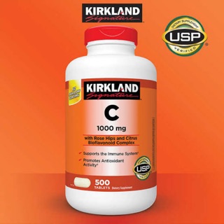 🔥🔥Exp.01/2024 Kirkland Vitamin C 1000 mg (500 เม็ด)