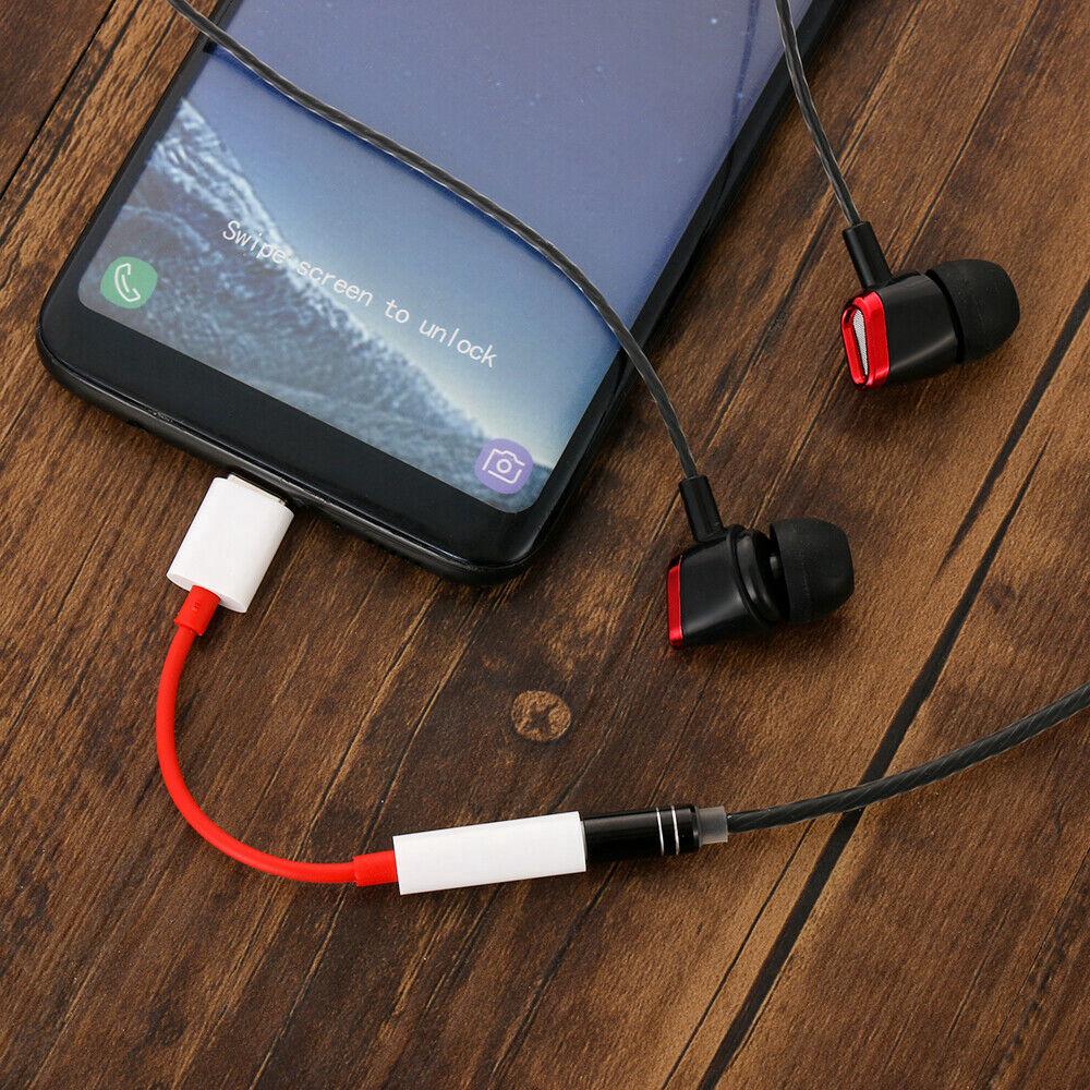 Oneplus 7 Pro USB-C Audio สายเคเบิ้ลเชื่อมต่อหูฟังสายเคเบิ้ล Type-C to 3.5 มม. (2)