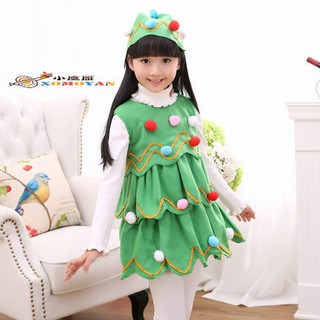 ชุดแฟนซีเด็กผู้หญิง ชุดคริสต์มาส (สีเขียว) รุ่น A01 (1)