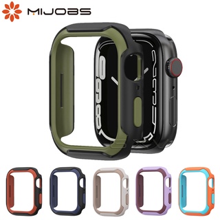 Mijobs เคสนาฬิกาข้อมือ TPU แบบเต็ม สําหรับ Apple Watch 41 มม. 45 มม. Apple iWatch Series 7 6 5 4 SE 44 มม. 40 มม.