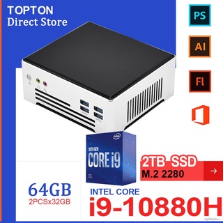 ✶☒♂2021 Cheap 10th Gen Mini PC Intel Core i9 10880H i7-1165G7 2*M.2 NVME SSD Windows 10 Pro Gaming Desktop Computer 2*DD
