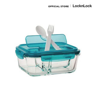 LocknLock กล่องใส่อาหารเก็บความร้อน Divider Glass Lunch Box ความจุ 1000 ml. รุ่น LLG447CTLG