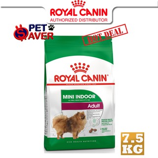 Royal Canin Mini Indoor Adult 7.5kg สูตร หมาโต เลี้ยงในบ้าน อินดอร์ 7.5 kg