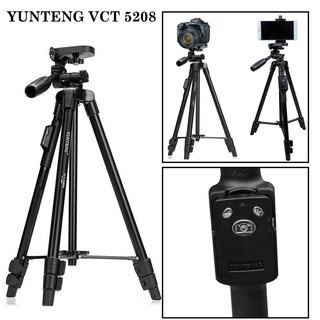 (ของแท้100%) YUNTENG ขาตั้งกล้อง พร้อมรีโมทบลูทูธ รุ่น VCT-5208 / YT-888