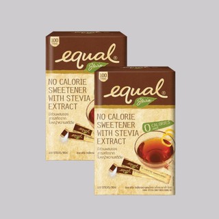 อิควล สตีเวีย #Equal Stevia สารให้ความหวานแทนน้ำตาล 100 ซอง (1 กล่อง)​