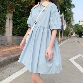 🔥Hot sale！ ฤดูร้อนสไตล์ใหม่สไตล์วิทยาลัยหวานญี่ปุ่นชุดนักเรียนหญิงแขนสั้นกระโปรงทรงเอยาวปานกลาง