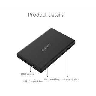 (2578U3)ORICO 2.5 inch USB3.0 SSD External Hard Drive Enclosure