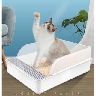[ ABC cat ] [ AT16 ] กระบะทรายแมว ทรงสี่เหลี่ยม พร้อมที่ตัก