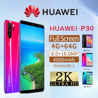HUAWEI โทรศัพท์มือถือ P30มือถือ 4+64G มือถือราคาถูกๆ โทรศัพท์กันน้ำ โทรศัพท์ราคถูก 4000mah Face recognition COD