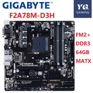 GIGABYTE GA-F2A78M-D3H สก์ท็อปเมนบอร์ด AMD A78 ซ็อกเก็ต FM2 + DDR3 64 กรัม Micro ATX เมนบอร์ดเดิมที่ใช้