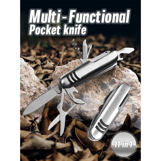 11-in-1 มีดพับอเนกประสงค์ มีดพก มีดเดินป่า 11-in-1 Multi-Functional Pocket knife (1)