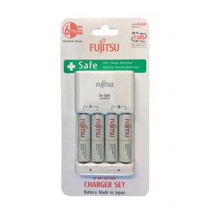 Fujitsu Batteries FCT-345 ชุดเครื่องชาร์จเร็ว 6 ชั่วโมง พร้อม แบตเตอรี่ AA จำนวน 4ก้อน