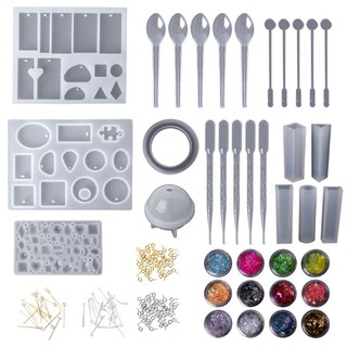 FLGO*1 Set Epoxy Resin Kit Jewelry Tools DIY Silicone Mold