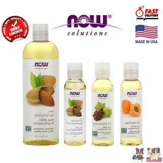 น้ำมันนวด Massage oil Almond/Grapeseed/Apricot ขนาด 473/118 ml [now solution] (1)