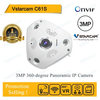 Vstarcam กล้องวงจรปิดไร้สาย Wifi Camera รุ่น C61S ความละเอียด 3MP EYE4 ประกัน 1ปี(เสียเปลี่ยนตัวใหม่)