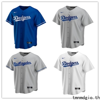 เสื้อแข่งผู้ชาย Los Angeles Dodgers เทาขาวน้ำเงิน 2020 Replica Custom Jersey