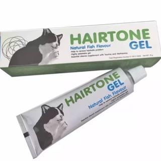Hairtone gel อาหารเสริมวิตามินและไขมัน ช่วยกำจัดและป้องกันก้อน hairball แมว 70g รสปลา