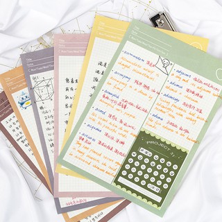 [4 แบบ] windy notepads กระดาษโน้ตสีพาสเทล สไตล์เกาหลี