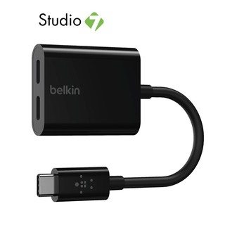 Belkin Adapter USB-C to USB-C Audio & Charge Rockstar Black (F7U081btBLK) by Studio7