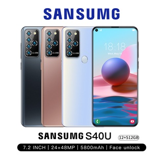 SAMSUNG โทรศัพท์ 7.2นิ้ว มือถือราคาถูก 5800mAh โทรศัพท์มือถื 512G Full HD โทรศัพท์มือถือ มือถือ รองรับทุกซิม เมณูภาษาไทย