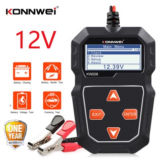 [Authorized Distributor] Original Konnwei KW208 Car battery Tester 12V เครื่องทดสอบแบตเตอรี่รถยนต์ 12V CCA SAE JIS เครื่องวัดแบตเตอรี่