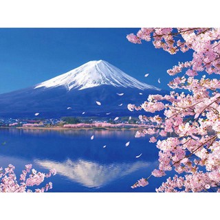 ◻️ ครอสติสคริสตัล ติดเต็มแผ่น เม็ดเหลี่ยม 30 X 40 ซม. | วิว ภูเขาไฟฟูจิ ญี่ปุ่น