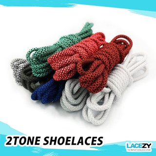 [90cm 120cm 140cm] Lacezy เชือกรองเท้า สีทูโทน กลม เชือกผูกรองเท้าสองสี 2 Tone Rope Shoelaces
