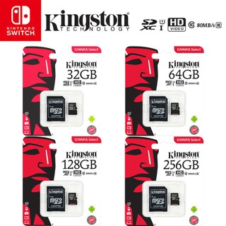 การ์ดหน่วยความจําอุปกรณ์เสริม Nintendo Switch Kingston Micro Sd Class 10 Sdhc / Sdxc 32 Gb / 64 Gb