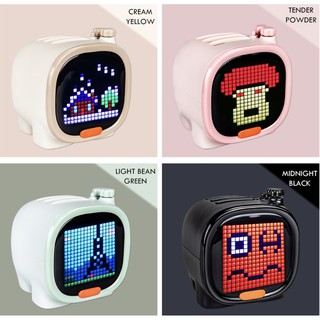 พร้อมส่งจากไทย Divoom Timoo Pixel Art ลำโพงบลูทูธแบบพกพาไร้สายลำโพงนาฬิกาปลุก Gadget น่ารักเดสก์ท็อปตกแต่งหน้าจอ LED