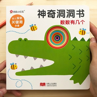 ✱หนังสือ Bangchen Magical Hole Book - นับจำนวนเด็กพัฒนาปัญญาการตรัสรู้การศึกษาหนังสือรู 0-3 ปีทารกสัตว์ไม่สามารถฉีกหนังส