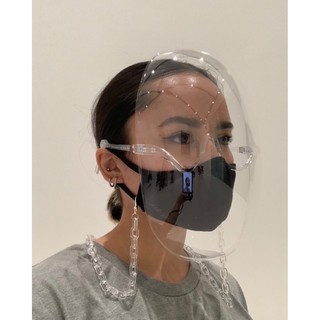【HIGH QUALITY】Extended Transparent Full Face Shield หน้ากากป้องกัน Space mask พลาสติก Cycling Shield PC + PET VUE Shield (4)