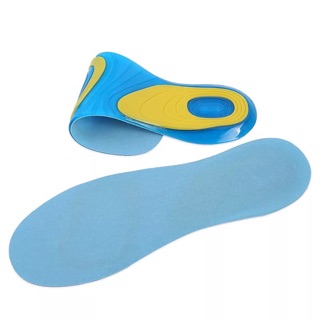 แผ่นรองเท้าซิลิโคนเจล สีฟ้า-เหลือง (Active GEL)