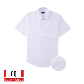 CL (เจ้าของเดียวกับ GQ) เสื้อเชิ้ตผ้า Cotton 100% ใส่สบาย ลาย Solid สีขาว