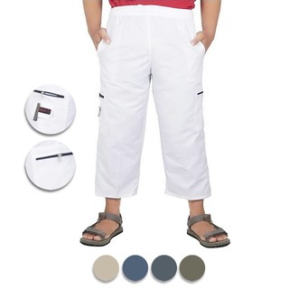 Pangsi ชุดเอี๊ยมกางเกงขายาวสีขาว CS528 CS528 สีขาวเข้ารูปถึง 4Xl