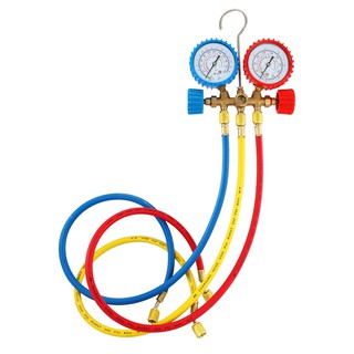 Kkmoon Refrigerant Manifold Gauge Set Air Conditioning Tools with Hose and Hook for R12 R22 R404A R134A