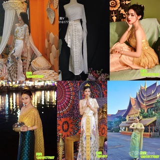 22ใหม่ไทยเสื้อผ้าแบบดั้งเดิมของผู้หญิงชุดสูทสงกรานต์กัมพูชาพม่าสตูดิโอเสื้อผ้าเช่าhot sale