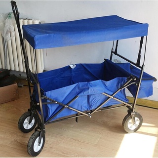รถเข็นสินค้า Garden Folding Utility Shopping Cart Sports Collapsible Folding Outdoor Utility Wagon