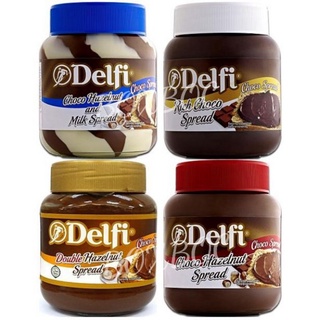 Delfi ช็อกโกแลตทาขนมปังนำเข้าจากเยอรมัน มี 3 สูตร (ช็อกผสมถั่วและนม/ช็อกผสมถั่ว/ช็อกล้วน) 350 กรัม