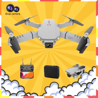 [จัดส่งในสองวัน] โดรน E88 Pro Drone 4K HD โดรนแบบพับได้ สามารถควบคุมได้จากระยะ การเชื่อมต่อ WIFI ถ่ายภาพทางอากาศ UAV