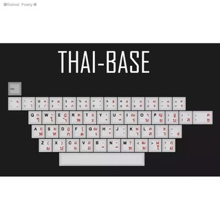 ❣✔❀Ruimei Poetry✹พร้อมส่งที่ไทย Keycap Thai Base แท้ จาก KPrepublic อักษรแดง 49 คีย์ Cherry Profile พิมพ์แบบ Dye Sub วัส (1)