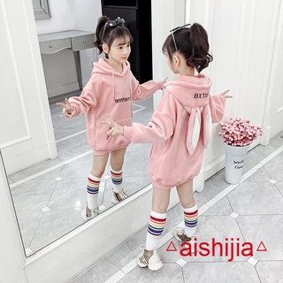 ★aishijia☆【110-160】สาวเสื้อผ้าเด็กฤดูใบไม้ผลิสาวยาวเสื้อกันหนาวเสื้อbottomingเสื้อใหม่เสื้อผ้าเด็กกระต่ายน่ารัก สาวแฟชั่นhoodie น่ารักผู้หญิงsweats & hoodies (1)