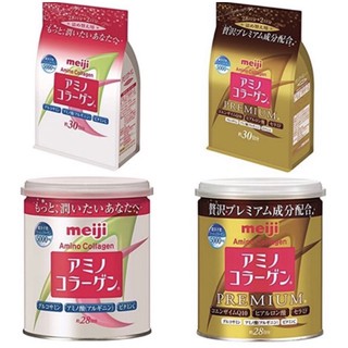 Meiji Amino Collagen premium เมจิ อะมิโน คอลลาเจน พรีเมียม สีทอง แบบเติม 214 g แบบกระปุก 200 กรัม ของแท้ จากญี่ปุ่น 🇯🇵
