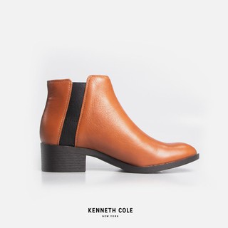 KENNETH COLE รองเท้าบู้ทผู้หญิง หนังแท้ สีน้ำตาล รุ่น LEVON CHELSEA