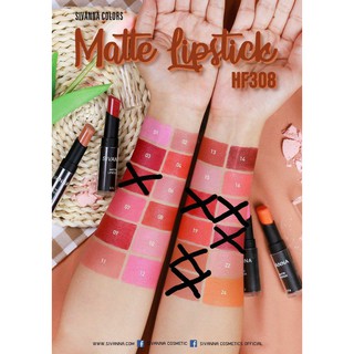 *Sale* ลิปแมท ลิปสติคซิวานน่า #HF308 Sivanna Colors Matte Lipstick 3.2g