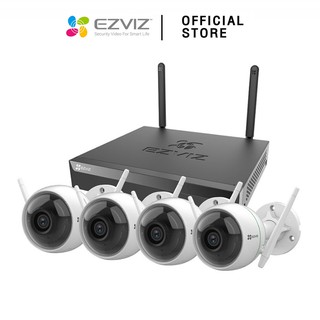 Ezviz กล้องวงจรปิด C3WN (1080p) Wi-Fi IP Camera 4 ตัว และ NVR X5S-8 (EZV-BW3824B0-E40)