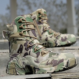 ﺴ☜Camouflage Men Tactical Boots Military Desert Combat Outdoor Windproof Hiking